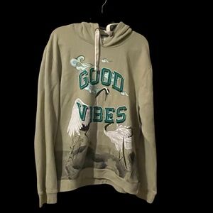 BLIND ROOSTER #O Optimistic Opportunity GOOD VIBES Crains Men's Hoodie Size L